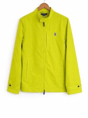 Psycho Bunny Lime Green Lightweight Zip Jacket - medium